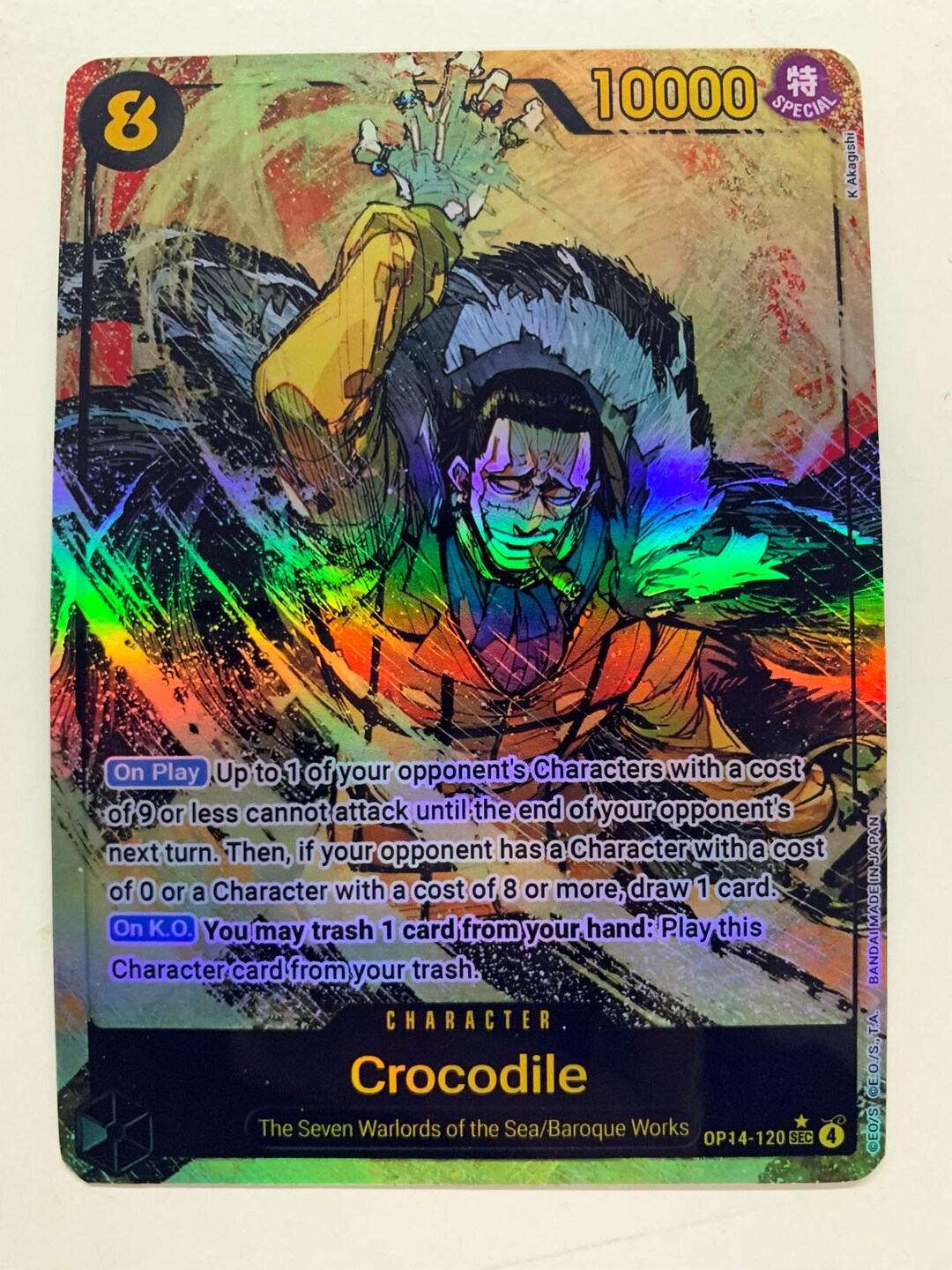 Crocodile OP14-120 (alternate Art) | FULL HOLO | Orica PROXY - Etsy
