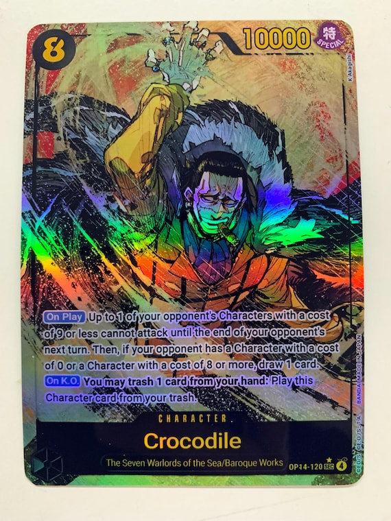 100★オラクルカード Crocodile OP14-120 (alternate Art) | FULL HOLO | Orica PROXY - Etsy