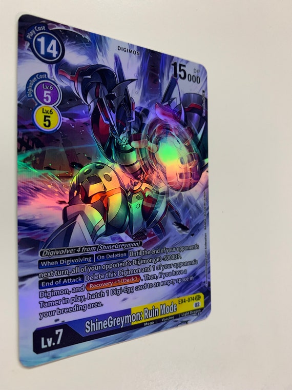 Shinegreymon: Ruin Mode EX4-074 (alternate Art) | FULL HOLO
