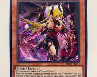 遊戯王OCG デュエルモンスターズ 2024 Yu-Gi-Oh! LACRIMA/CRIMSON TEARS Lacrima The Crimson Tears - ROTA-EN014 - Secret Rare - 1st Edition