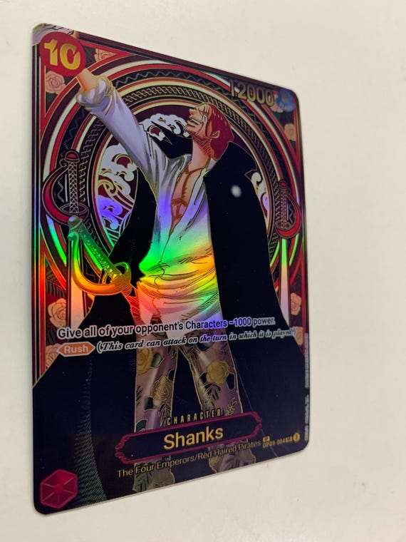 Shanks OP09-004 (alternate Art) | FULL HOLO | Orica PROXY - Etsy