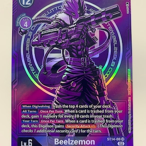 Beelzemon ST14-08 (Alternate Art) | FULL HOLO | Orica PROXY