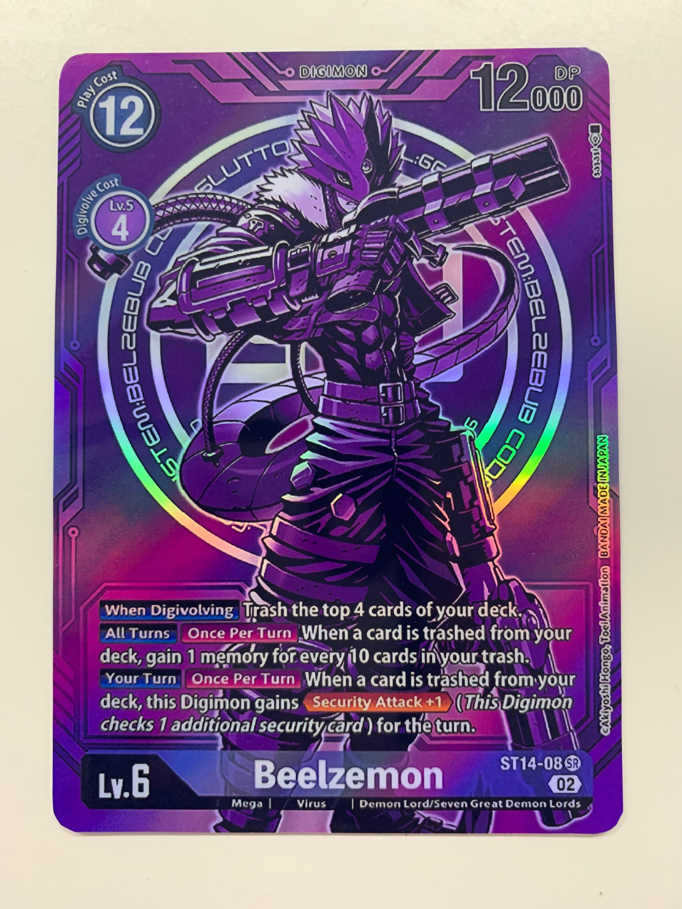 Beelzemon ST14-08 (alternate Art) | FULL HOLO | Orica PROXY - Etsy