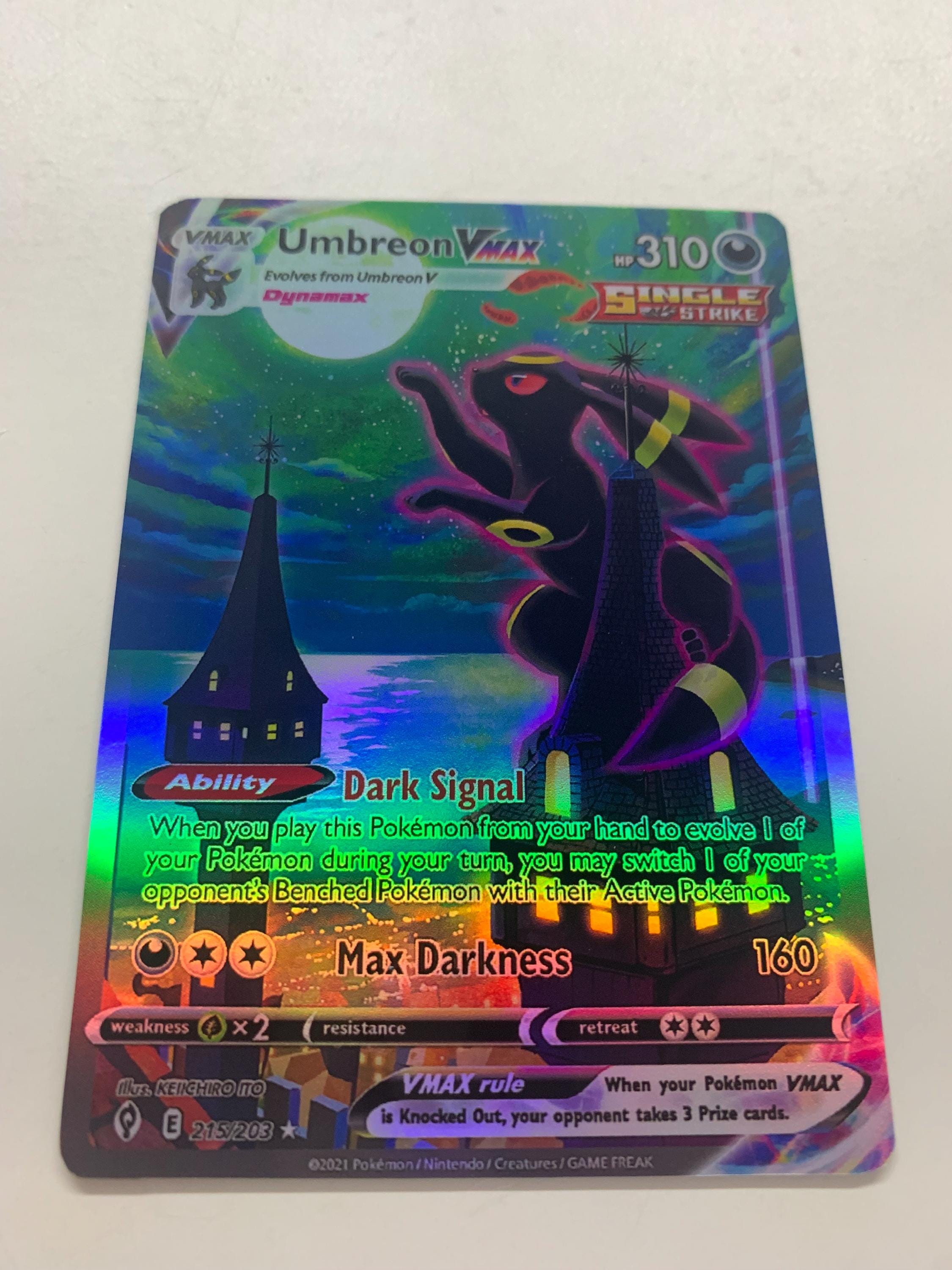 Umbreon Vmax 215/203 | FULL HOLO | Orica PROXY - Etsy