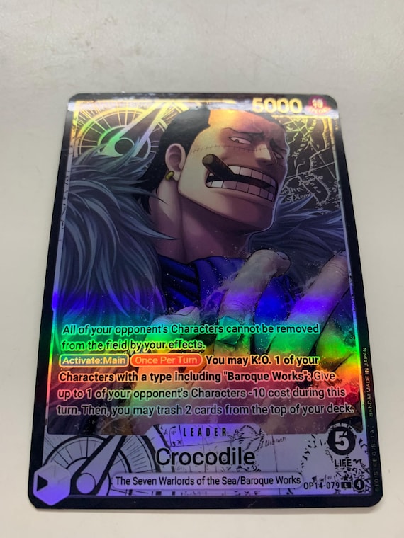 Crocodile OP14-079 (alternate Art) | FULL HOLO | Orica PROXY - Etsy
