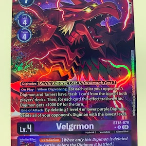 Velgrmon BT18-079 (Alternate Art) | FULL HOLO | Orica PROXY