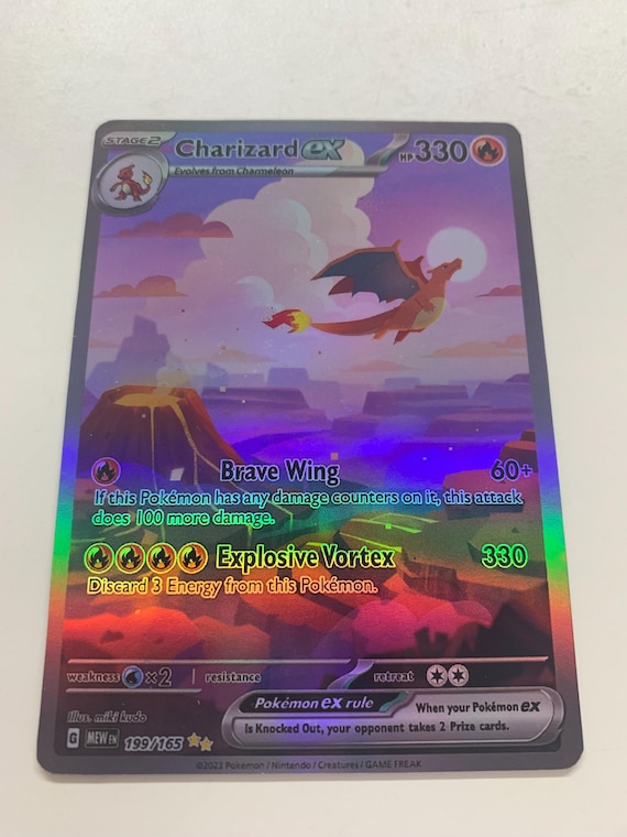 Charizard Ex 199/165 | FULL HOLO | Orica PROXY - Etsy
