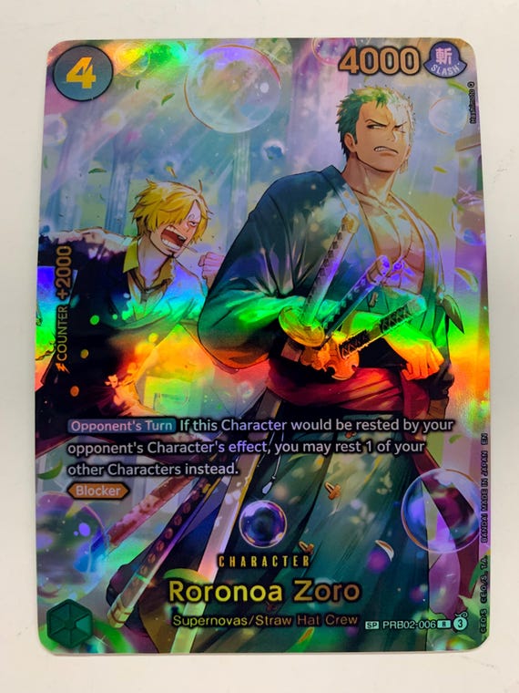 Roronoa Zoro PRB02-006 (alternate Art) | FULL HOLO | Orica PROXY