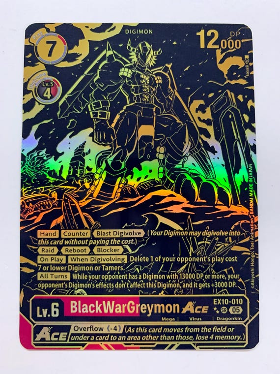 Blackwargreymon Ace EX10-010 (alternate Art) | FULL HOLO | Orica