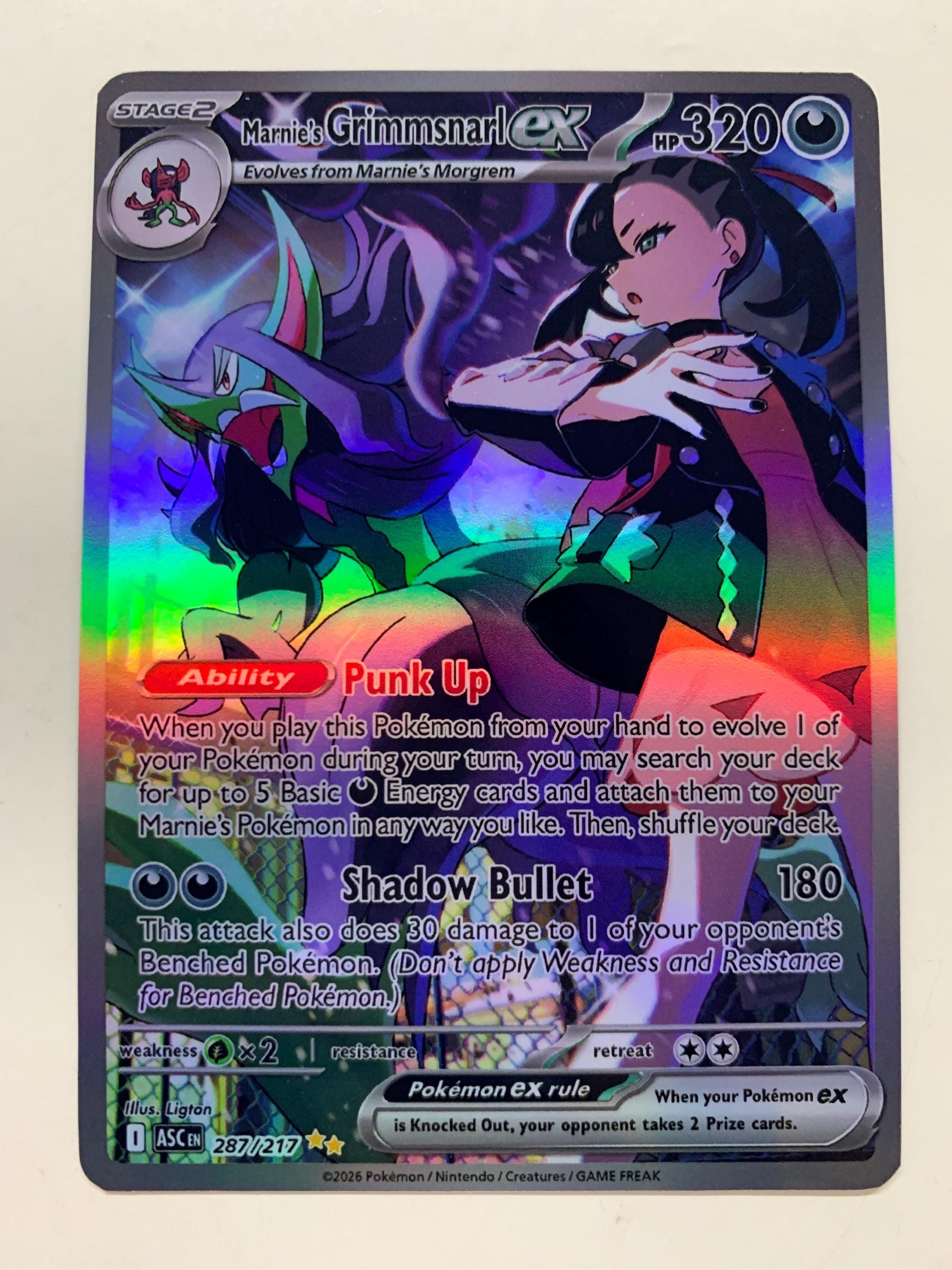 Marnie's Grimmsnarl Ex 287/217 | FULL HOLO | Orica PROXY - Etsy