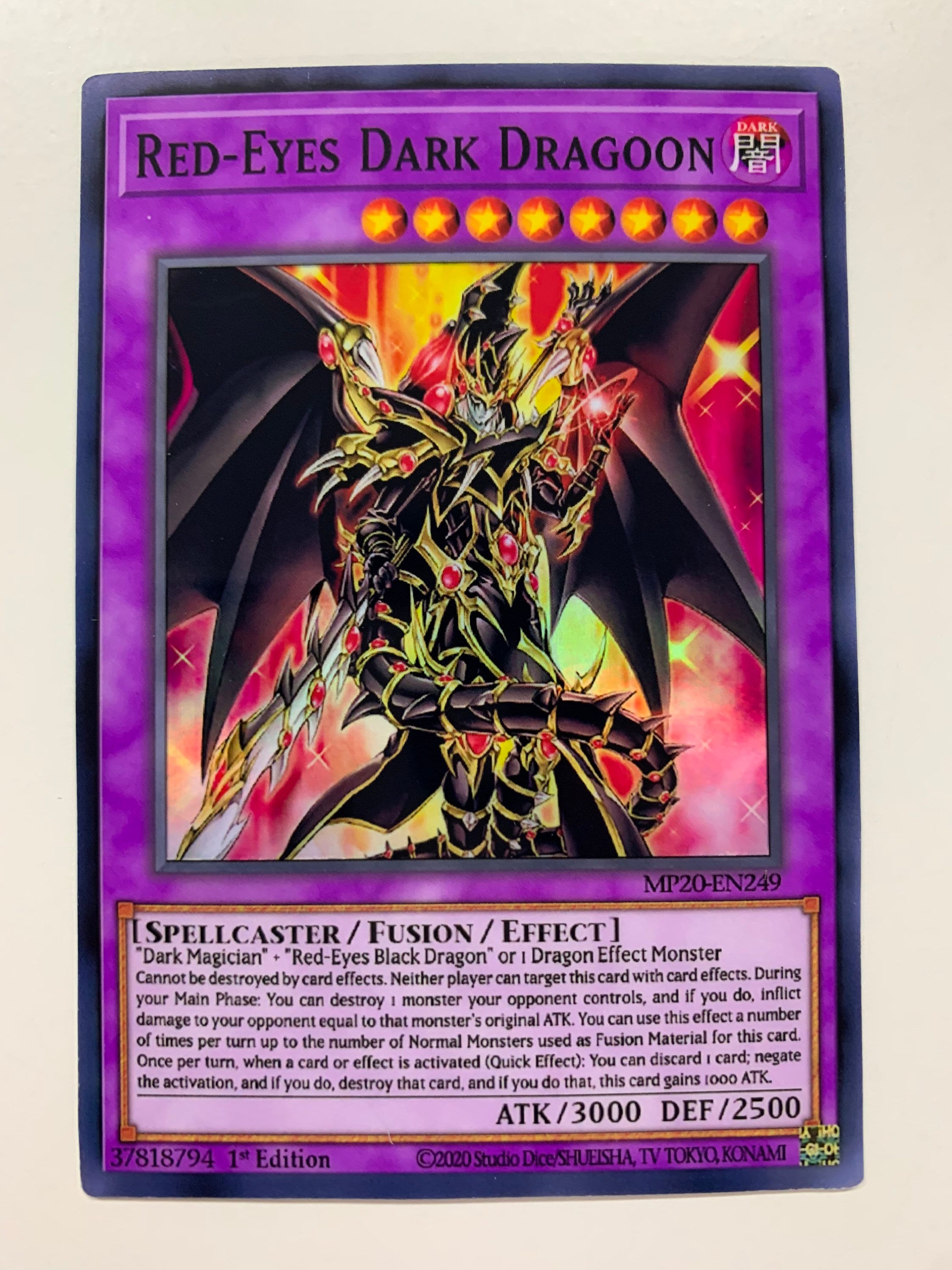 Redeyes Dark Dragoon Super Rare Orica PROXY Etsy Canada