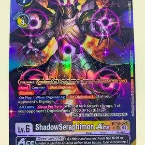 ShadowSeraphimon Ace BT18-071 (Alternate Art) | FULL HOLO | Orica PROXY