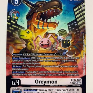 Greymon BT17-102 (Alternate Art) | FULL HOLO | Orica PROXY