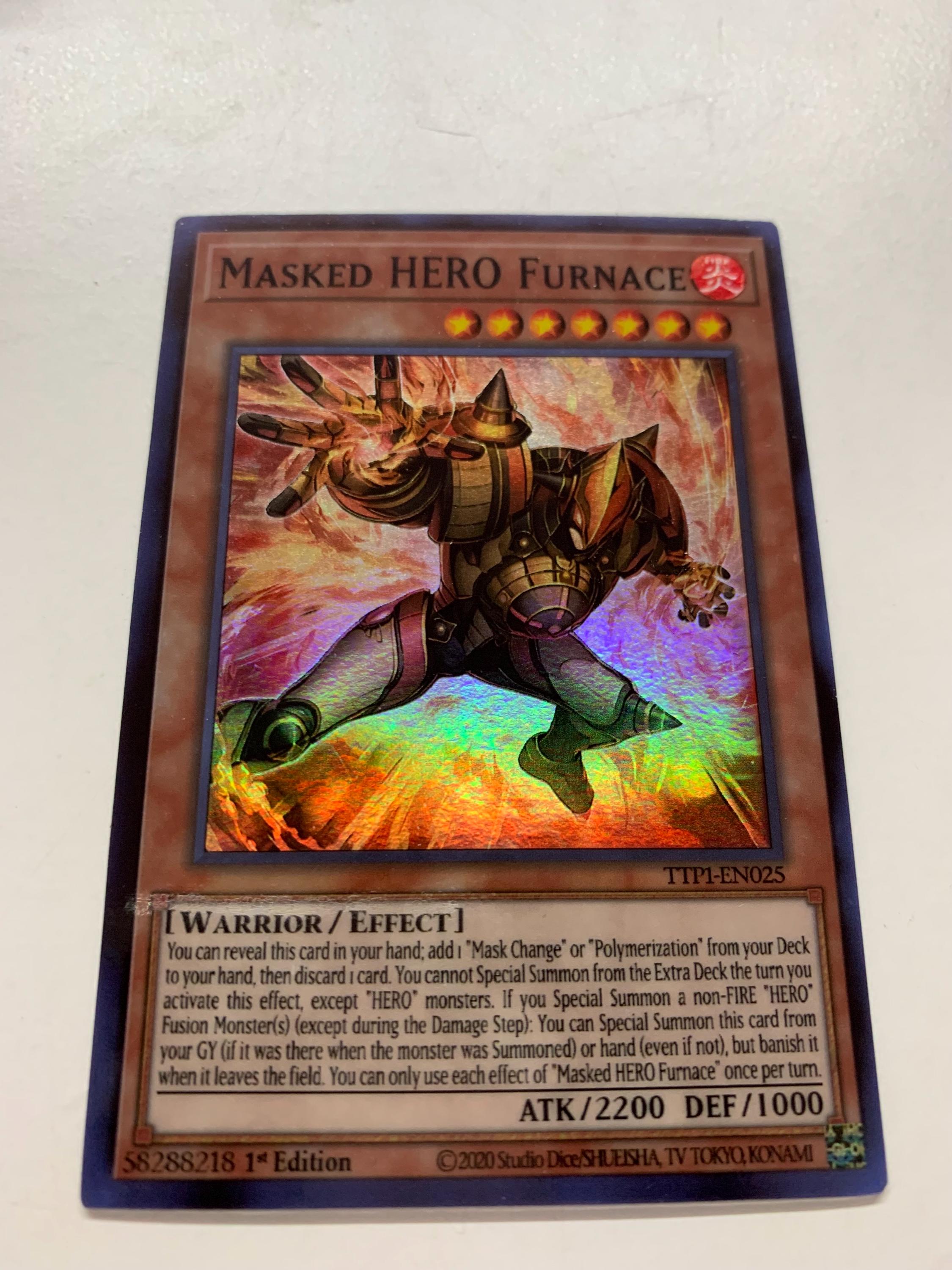 thumbnail image 2 of Yu-Gi-Oh! TCG TTP1-JP025 Masked HERO Furnace - Japanese Ultra Rare Card 2 of 4
