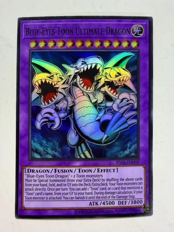 Blue-eyes Toon Ultimate Dragon | Super Rare | Orica PROXY - Etsy