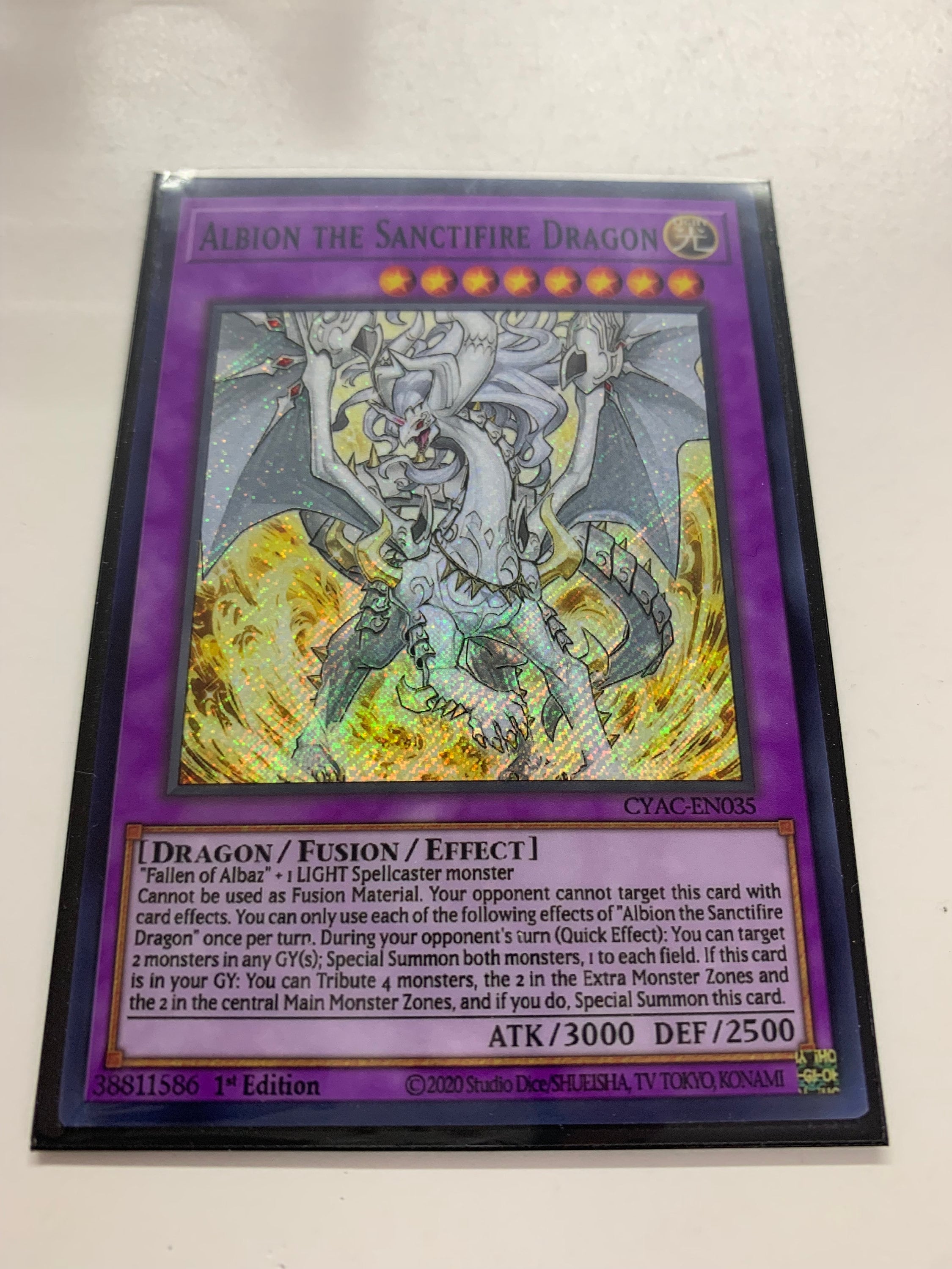 Albion the Sanctifire Dragon | Secret Rare | Orica PROXY - Etsy