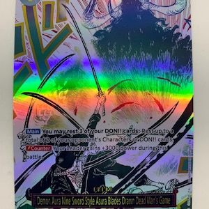 Aura Demoníaca Estilo Nueve Espadas Asura Juego del Hombre Muerto OP12-037 (Arte Alternativo) / HOLO COMPLETO / Orica PROXY