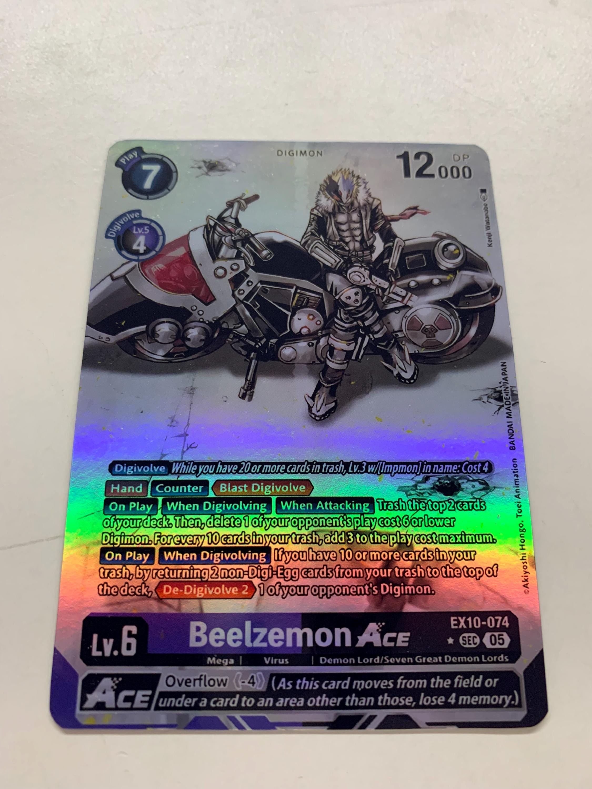 Beelzemon Ace EX10-074 (alternate Art) | FULL HOLO | Orica PROXY