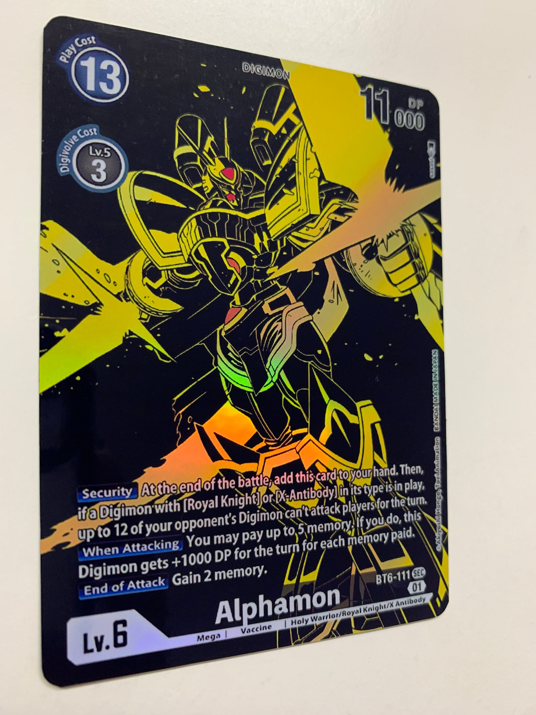 Alphamon BT6-111 (alternate Art) | FULL HOLO | Orica PROXY