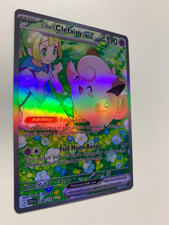 Lillie's Clefairy Ex 184/159 | FULL HOLO | Orica PROXY - Etsy