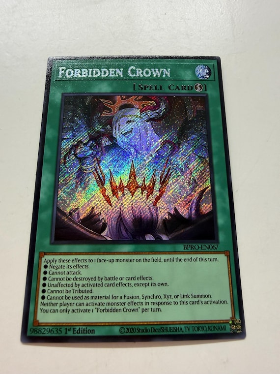 yugioh forbidden spell cards YU-GI-OH! - Scripture (MP15-EN038) - Mega Pack 2015-1st Edition Originally released August 1 Forbidden Crown (BPRO-EN067) ValueTCG
