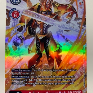 Gallantmon Crimson Mode EX2-073 Alternative Kunst VOLLE HOLO Orica-ERSATZ Bild 1