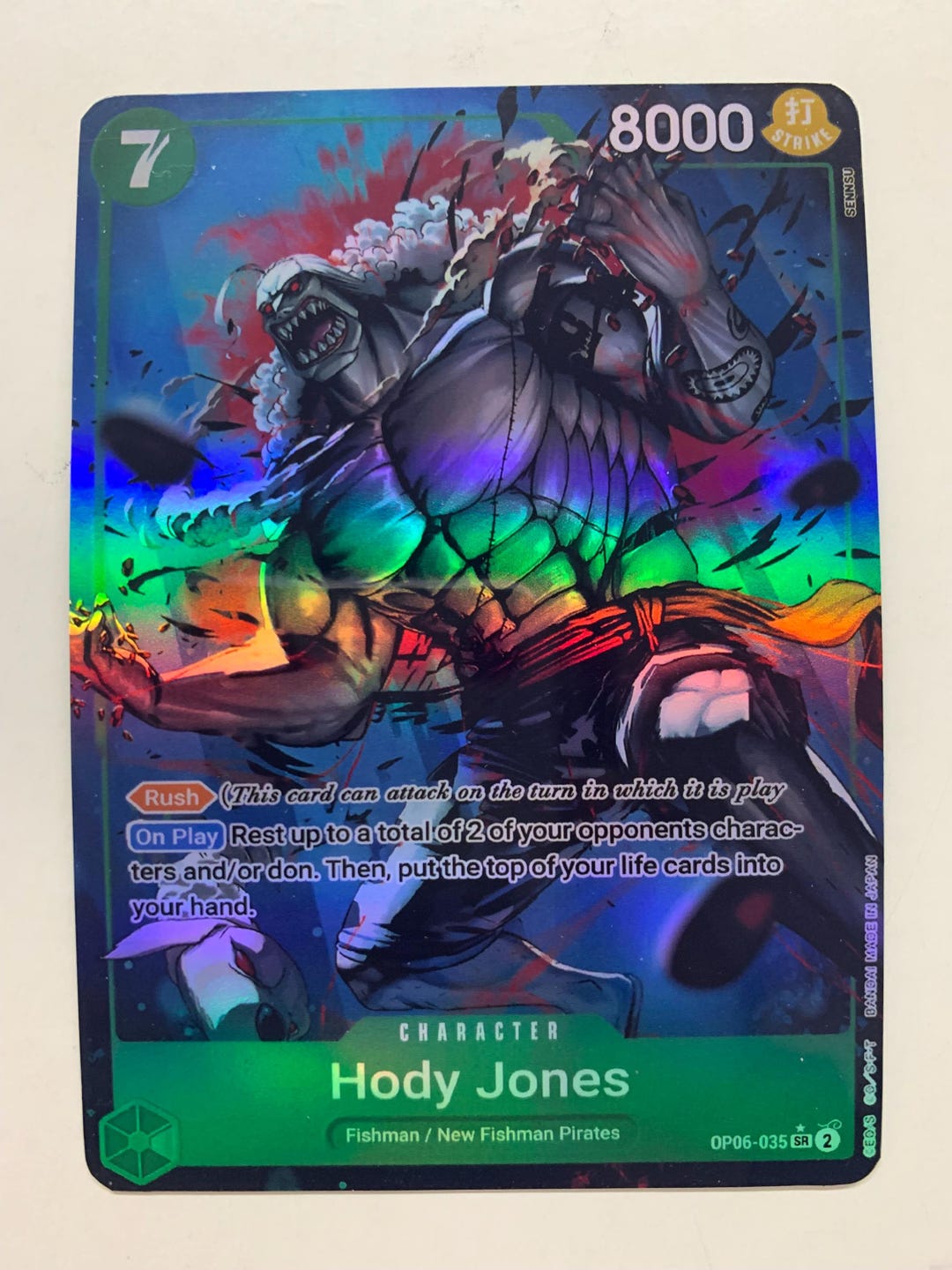 Hody Jones OP06-035 (alternate Art) | FULL HOLO | Orica PROXY - Etsy
