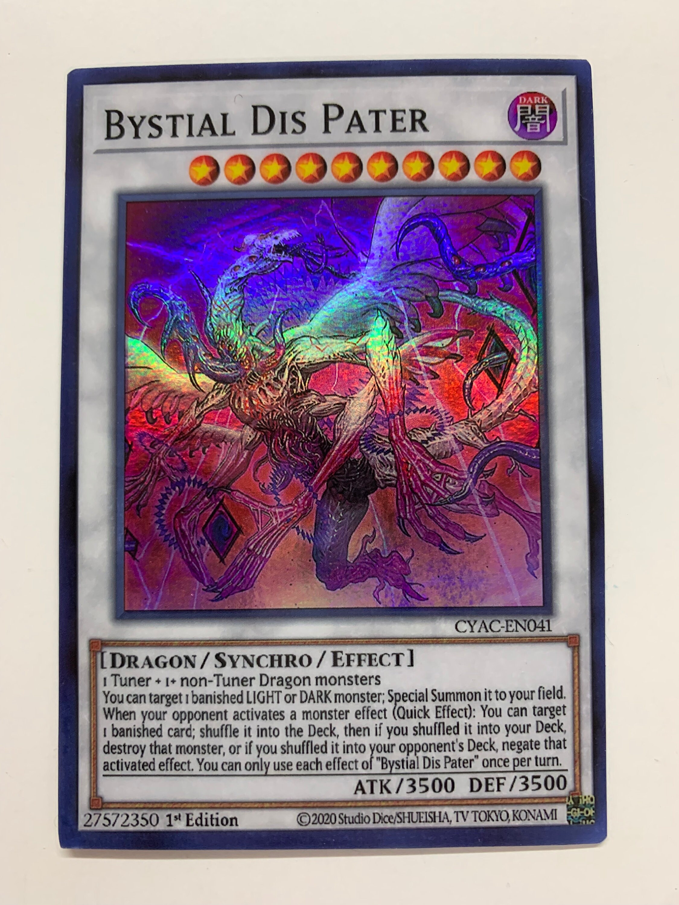 bystial yugioh cards Dis Pater (Ultra Rare) 1st Edition GRAAD 9.5 – Games Time Aversa Send this card to the GY Yugioh Bystial Dis Pater CYAC-JP041