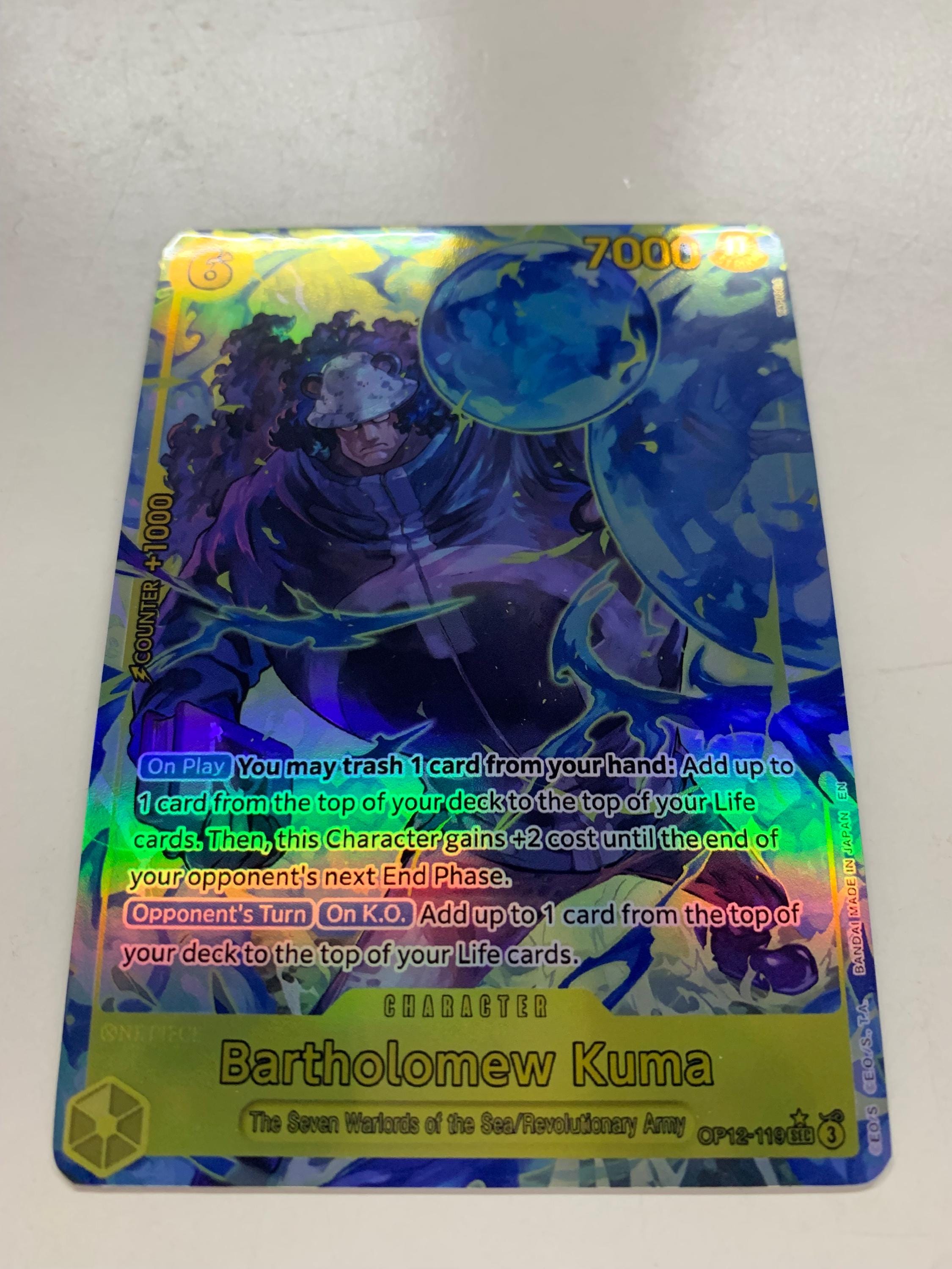 Bartholomew Kuma OP12-119 (alternate Art) | FULL HOLO | Orica