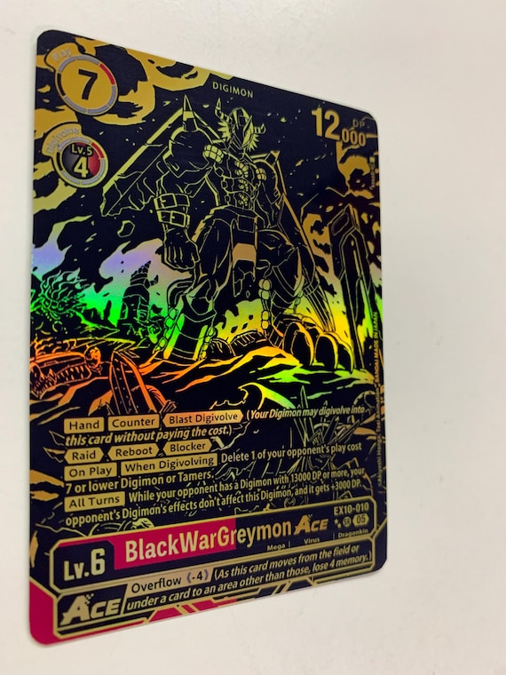 Blackwargreymon Ace EX10-010 (alternate Art) | FULL HOLO | Orica PROXY -  Etsy Israel