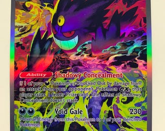 Mega Gengar Ex 284/217 | FULL HOLO | Orica PROXY - Etsy