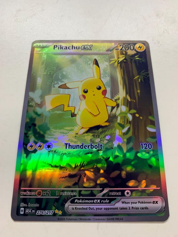 Pikachu Ex 276/217 | FULL HOLO | Orica PROXY - Etsy