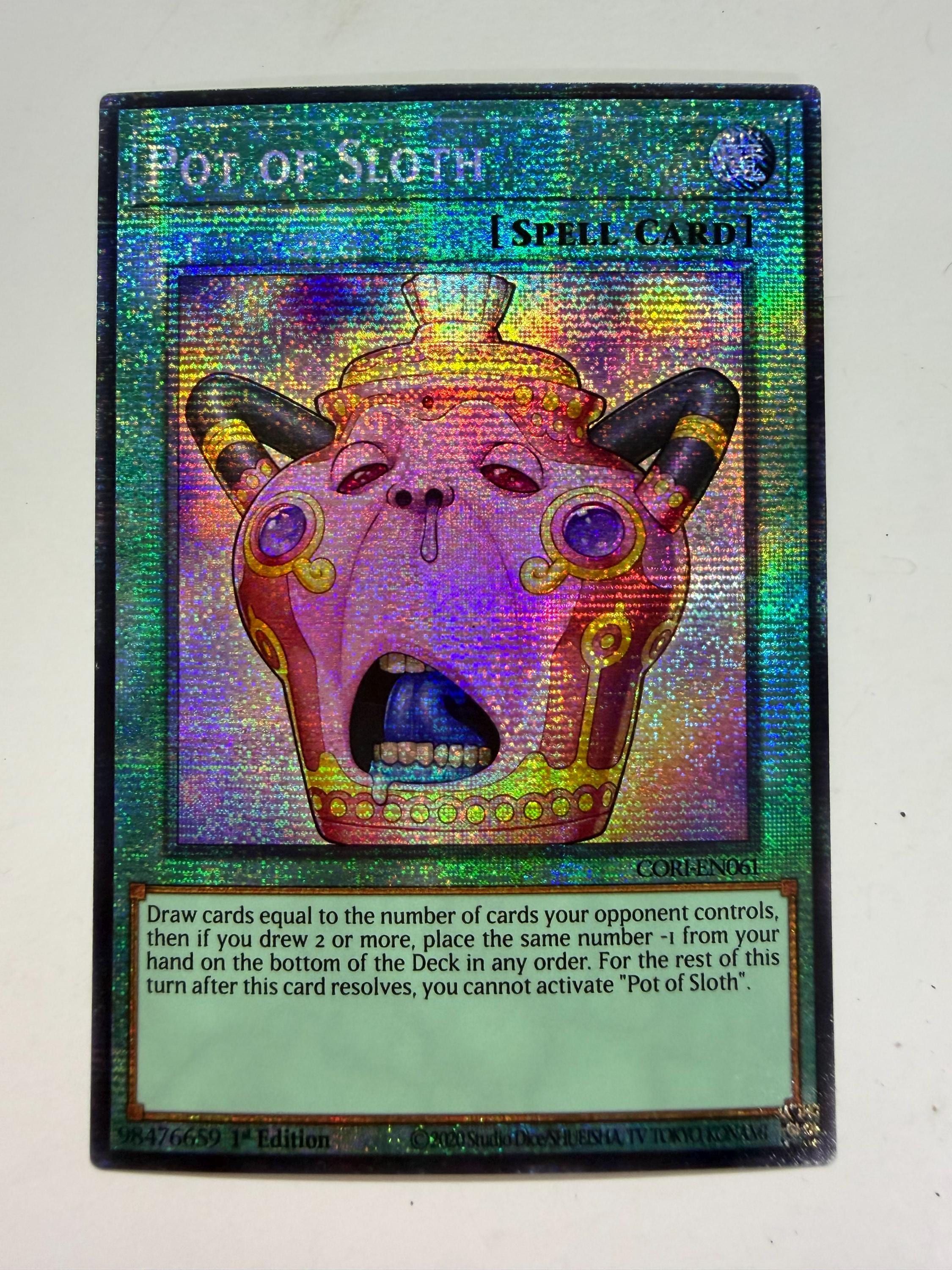 pot yugioh cards YU-GI-OH! - of Greed (YGLD-ENB26) - Yugi's Legendary Decks - 1st Edition this Pot of Greed mug is your chance to channel a bit of that legendary magic into your everyday life YuGiOh Trading Card Game Rarity