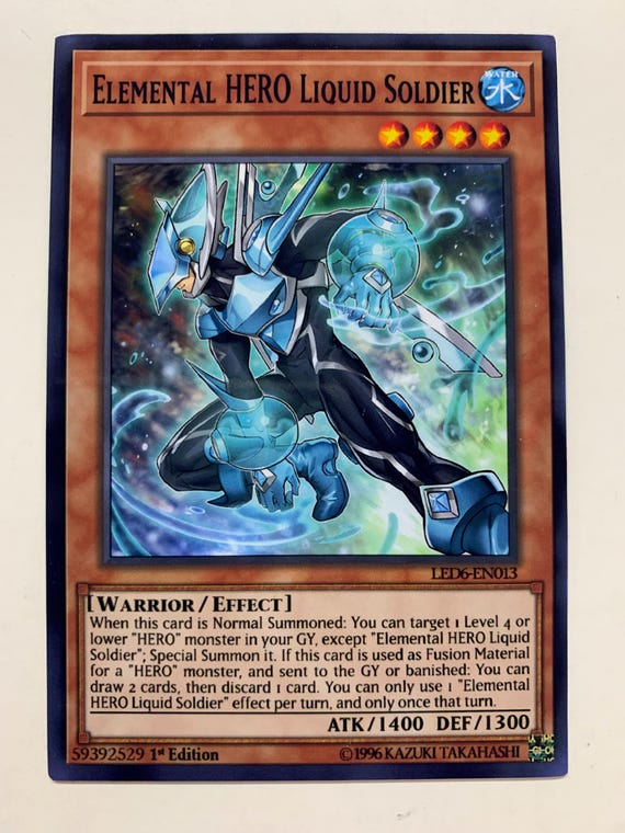 Elemental HERO Liquid Soldier | Super Rare | Orica PROXY - Etsy