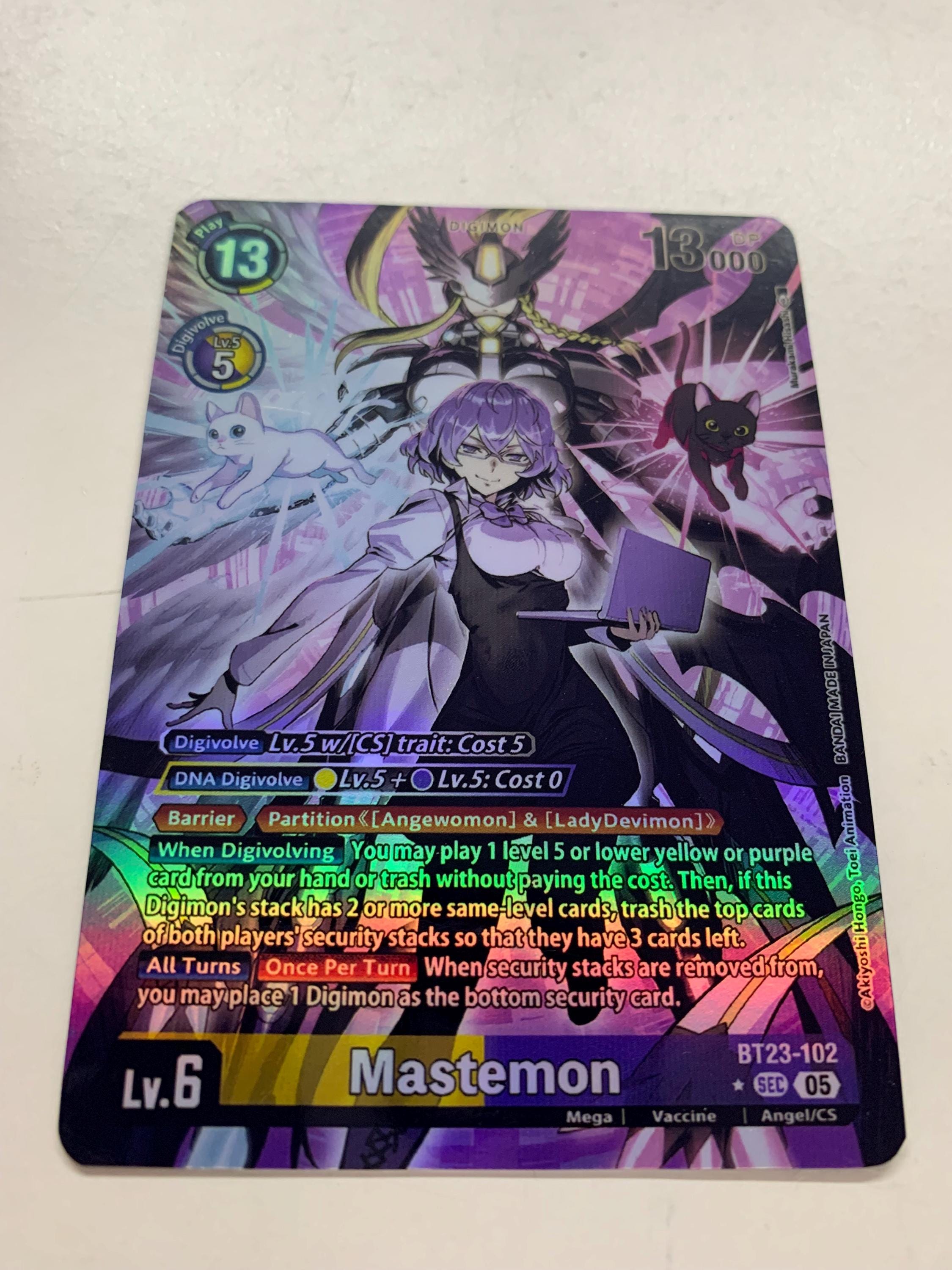 Mastemon BT23-102 (alternate Art) | FULL HOLO | Orica PROXY - Etsy