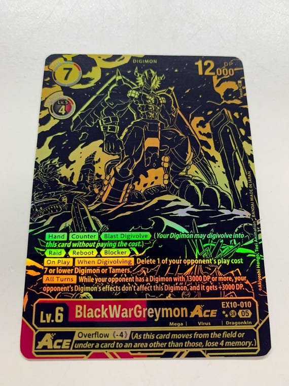 Blackwargreymon Ace EX10-010 (alternate Art) | FULL HOLO | Orica