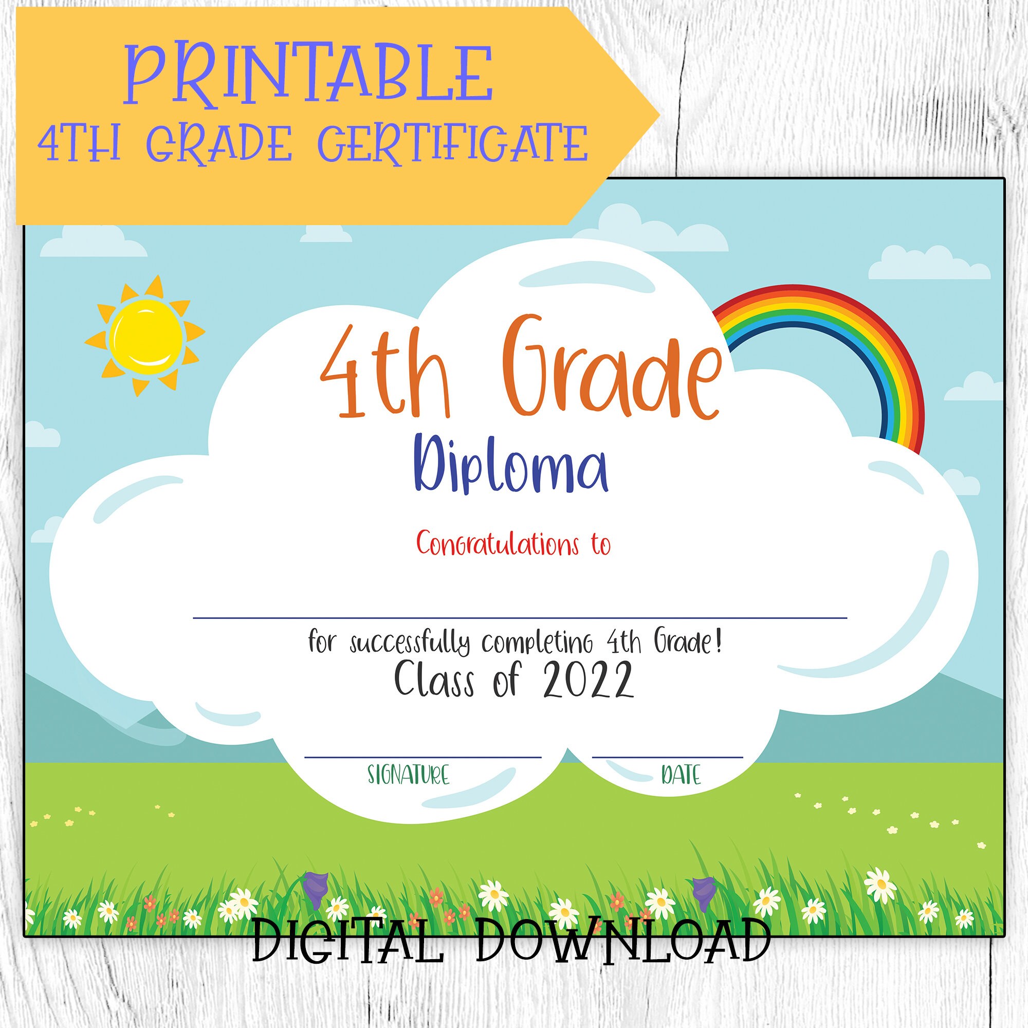 2022-printable-diy-fourth-grade-certificate-diploma-instant-download-graduation-certificate-template-etsy for Downloadable Free Printable Graduation Certificates 2022 Printable DIY Fourth Grade Certificate Diploma, Instant Download, Graduation Certificate Template - Etsy for Downloadable Free Printable Graduation Certificates