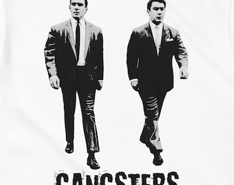 Kray Twins East End London Gangster T-Shirt, 1960s Crime History Graphic Tee