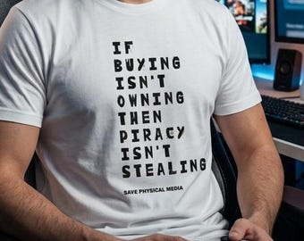 Save Physical Media Shirt | Retro Gaming Tee, Digital Ownership Protest