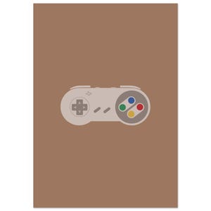 Póster decorativo de mando de Super Nintendo SNES, regalo para gamers.
