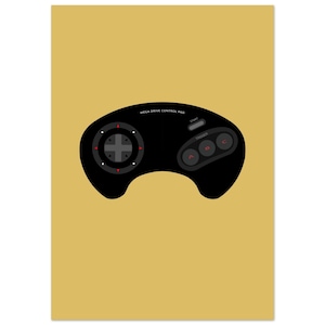 SEGA Mega Drive Wall Art, Game Controller Poster, Gift for Gamers