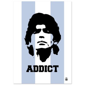 Póster de papel mate premium de Diego Maradona - ADICTO