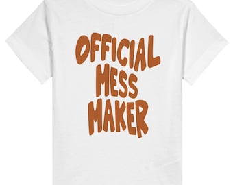 Lustiges Baumwoll-T-Shirt für Kleinkinder von Mess Maker