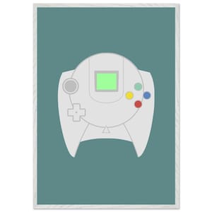 Sega Dreamcast Wall Art, Game Controller Framed Poster, Gift for Gamers, Boys Room Decor, Teen Room Decor, Video Game Art, Video Game Print