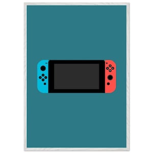 Arte murale Nintendo Switch, poster incorniciato della console di gioco, regalo per giocatori, decorazione della stanza dei ragazzi, decorazione della stanza degli adolescenti, arte dei videogiochi, stampa dei videogiochi