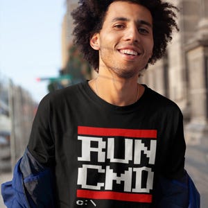 Run CMD T-Shirt: Funny Geek Coder Tee
