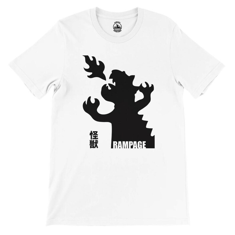 Rampage Kaiju Monster T-Shirt – Soft Cotton, Unisex Fit - Rampage Design Studio White