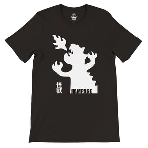 Rampage Kaiju Monster T-Shirt – Soft Cotton, Unisex Fit - Rampage Design Studio Black