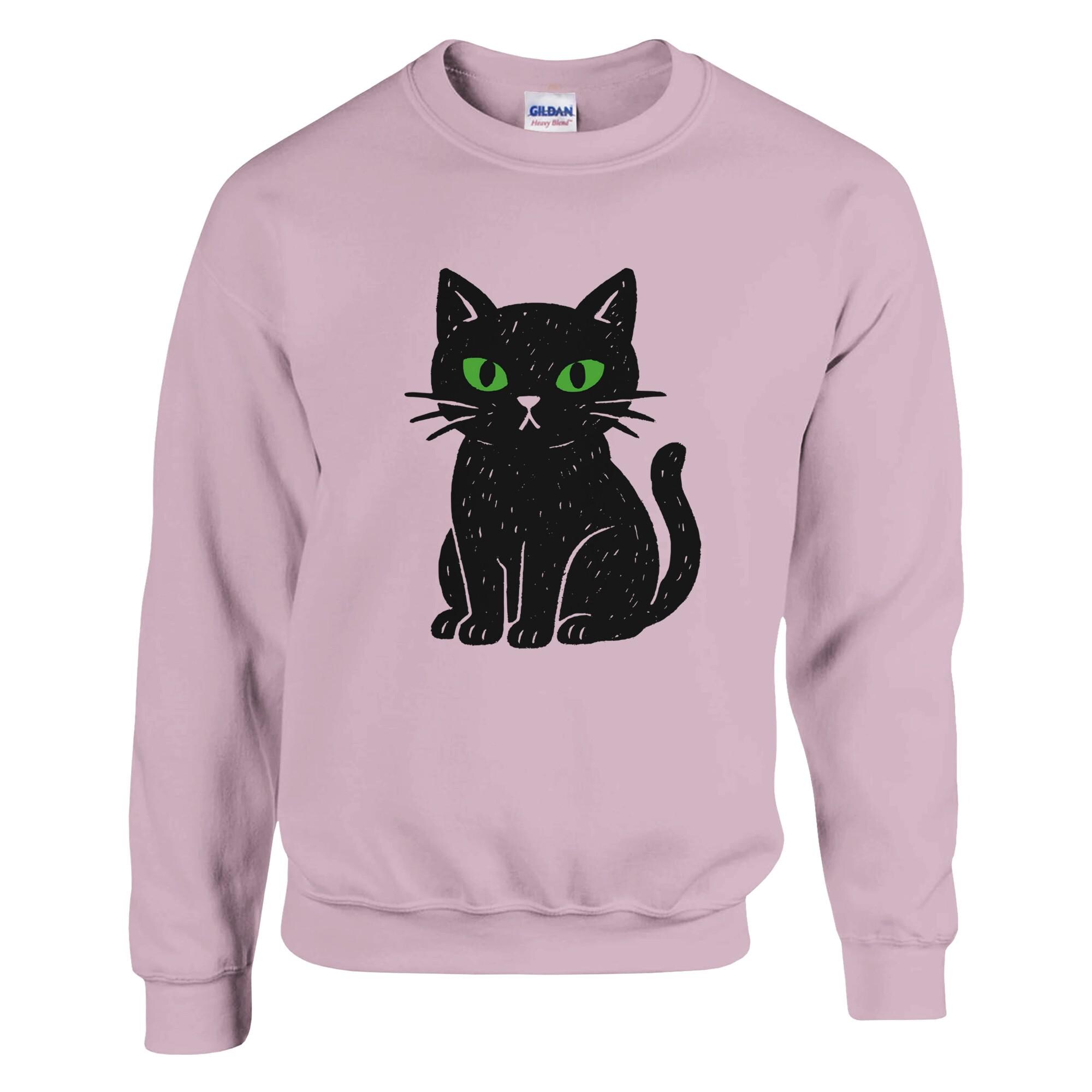 Black Cat Eyes Sweatshirt | Gothic Minimalist Cat Lover Shirt - Etsy