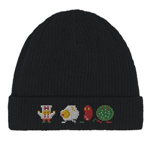 Burger Time Video Game Beanie | Embroidered Retro Style Hat | Perfect Gift for Gamers (** UK And Europe ONLY **)